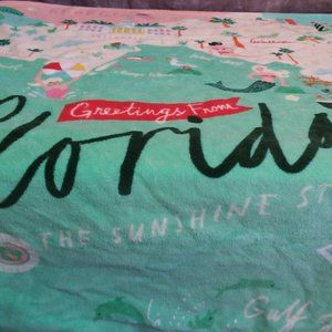 Spartina 449 Florida Map Beach Towel